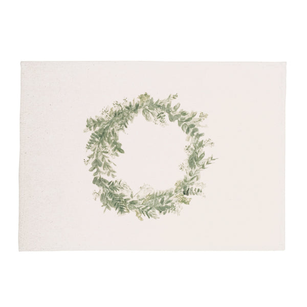 Floral Wreath Watercolor Placemats, Set of 2