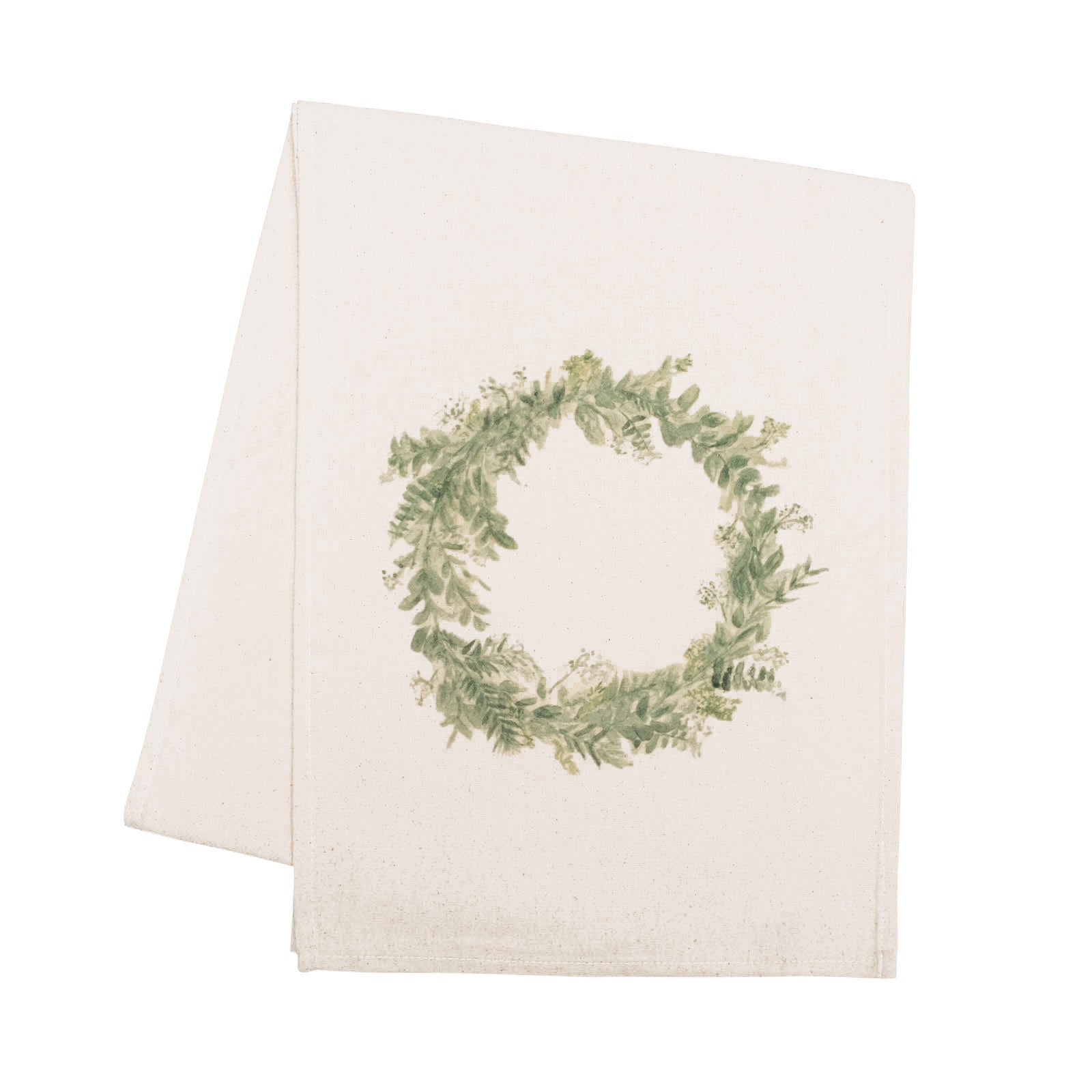Floral Wreath Watercolor Table Runner