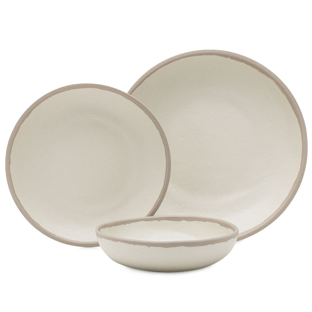 Potter Stone Gray 12pc Melaboo™ Dinnerware Set