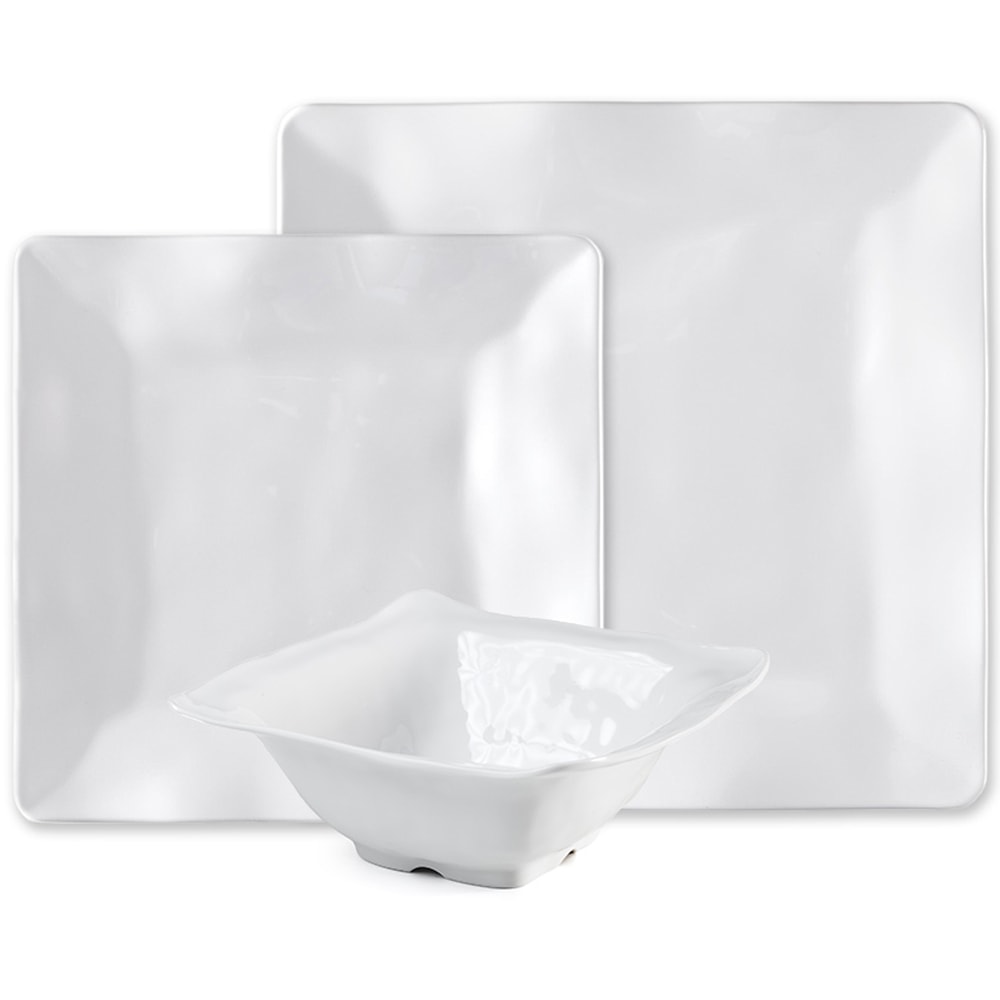 Melamine Dinner Square Marble Dinner Set Melamine Plate White