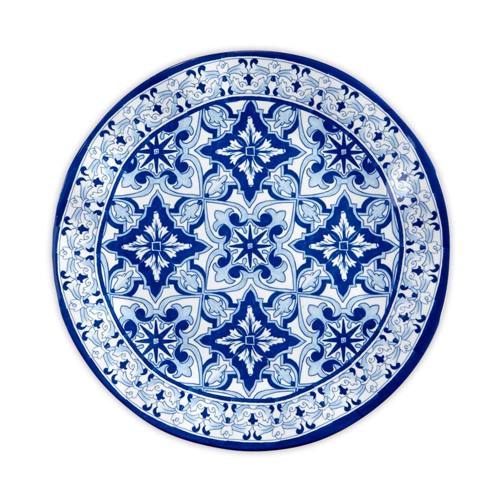 Talavera in Azul Blue Melamine Dinner Plate