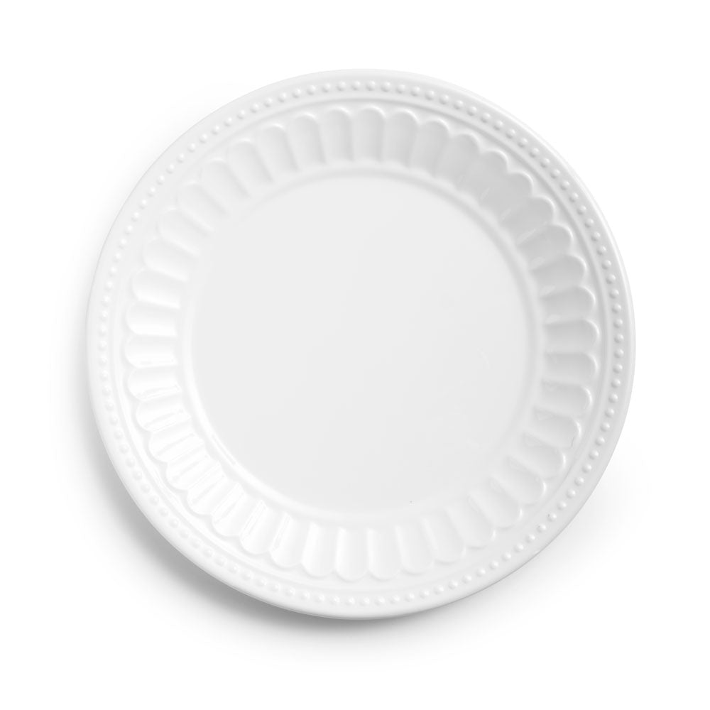 Venetian White Melamine Dinner Plate