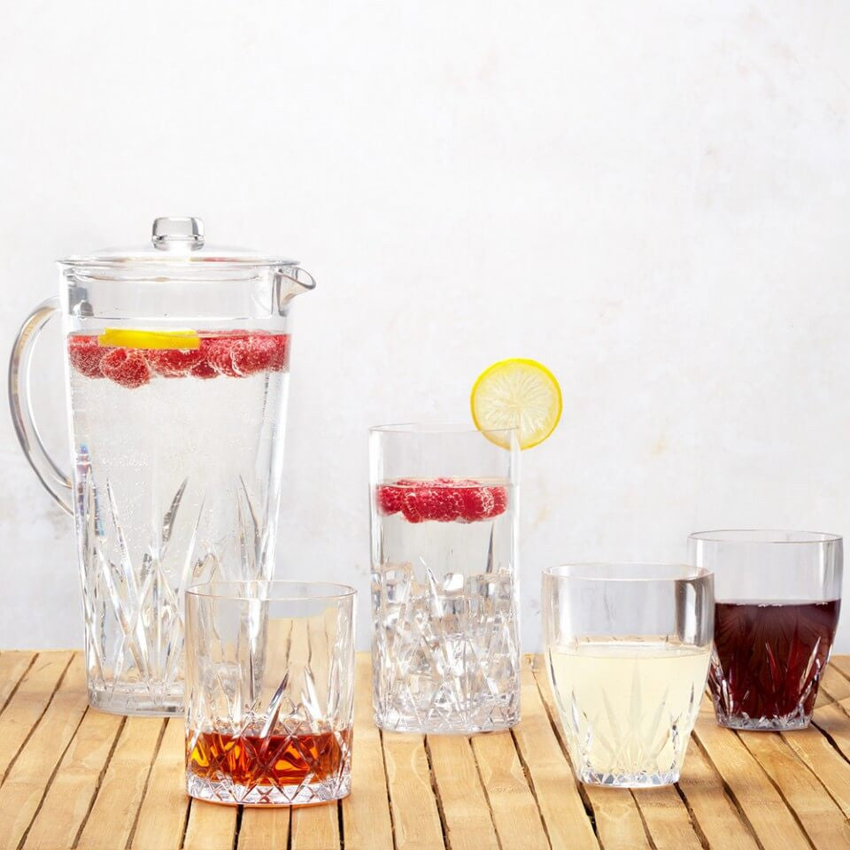 Aurora Crystal Clear Tritan Acrylic Highball Glass Tumbler