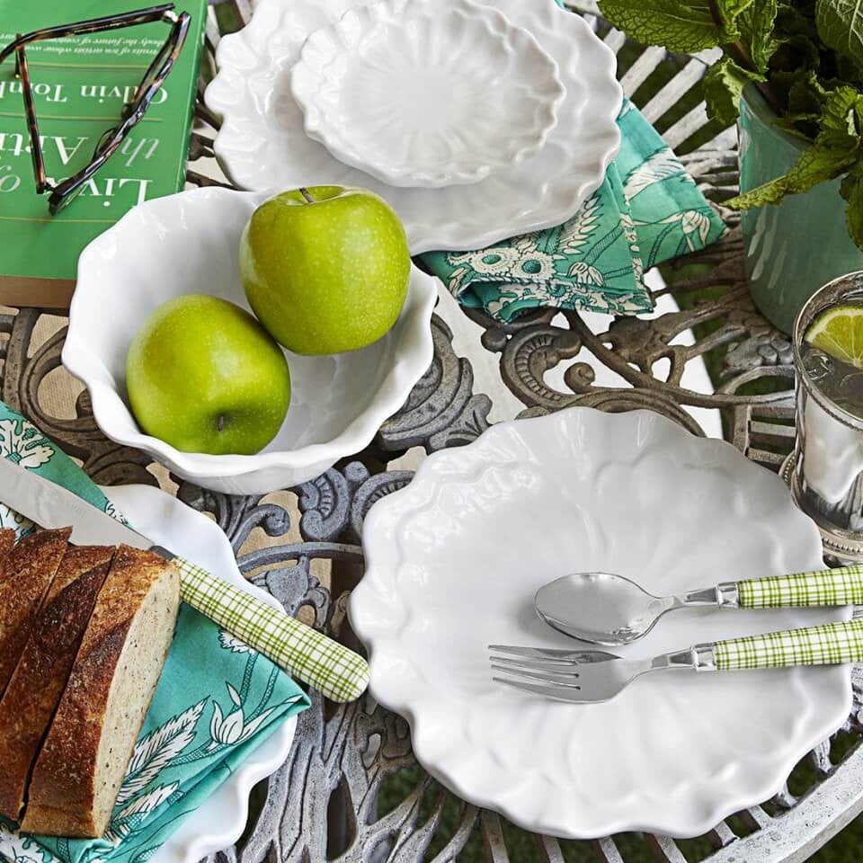 Peony White Melamine Platter
