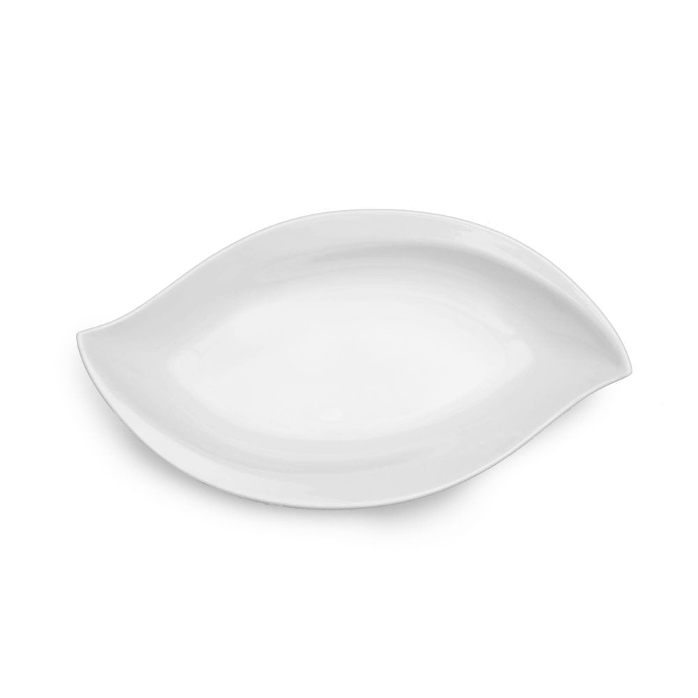 Small Petal White Melamine Serving Platter